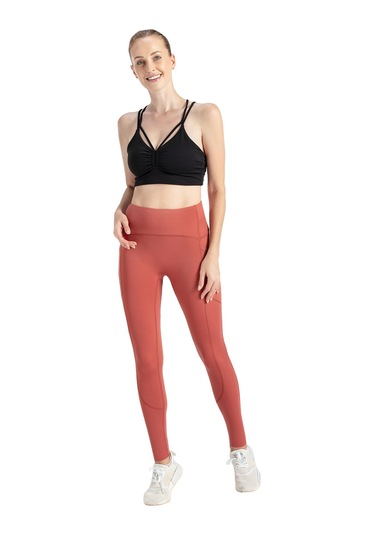 Geeroyoo Şık Kesimli Esnek Yoga Taytı, Yüksek Bel Ve Reflektif Detaylar - Pembe Us: Xxl Fildişi