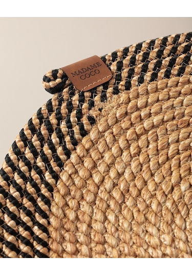 Alsace Masa Runner - Naturel/siyah Çok Renkli