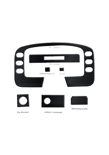 Ford Transit Konsol-torpido Kaplama 1995-1997 12 Parça-siyah Karbon Siyah Karbon