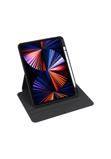 İpad Pro 11 2024 M4 Mvv83tu/a Mwr83tu/a Termik Kalem Bölmeli Dönebilen Standlı Kılıf Kapaklı Kılıf