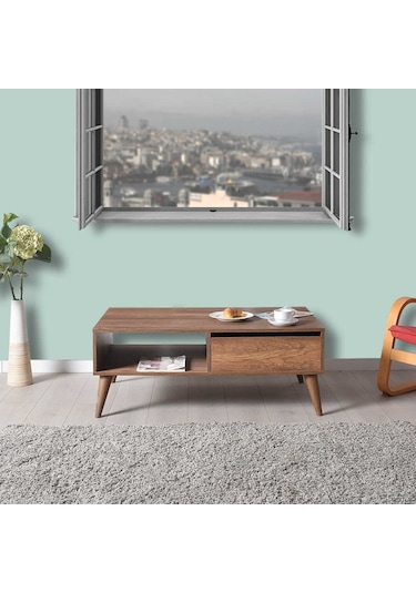 Dikdörtgen Orta Sehpa-koyu Ceviz Oslo Ceviz 110x42x65 Cm Gxyxd