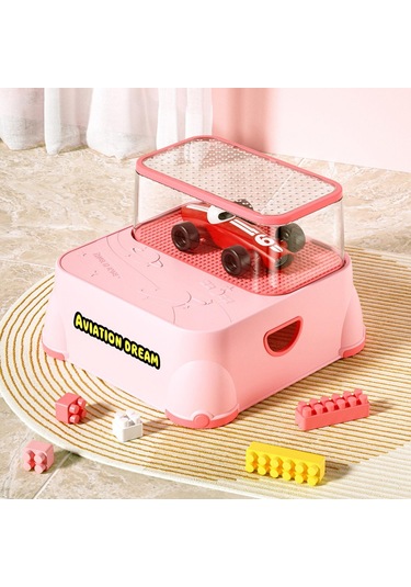 Suntek Magideal Çocuklar Için 2 Basamaklı Tabure İkili Bebekler Pembe