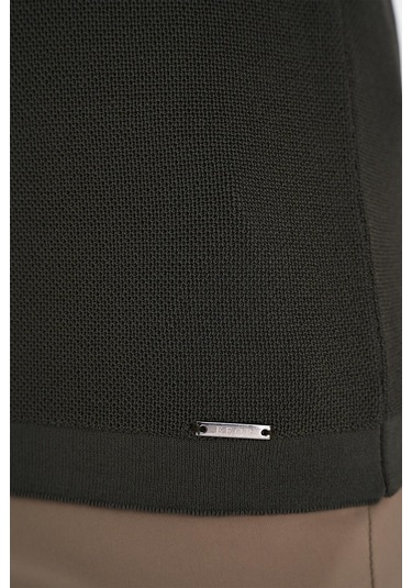 Comfort Fit Polo Yaka Kısa Kollu Haki Triko Tr 883 Haki