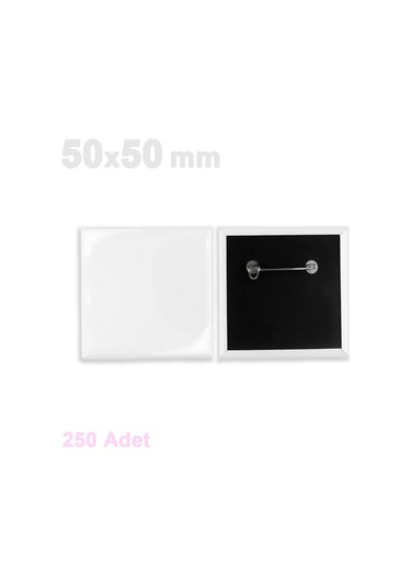 Kare Rozet - 250 Adet 50x50mm Uv Baskıya Uygun