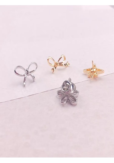 Olfil Broş-mini Fiyonk Şık Minimalizm 274583889 Gri