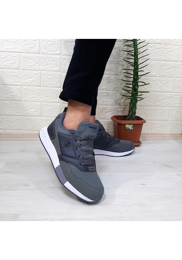 U.s.polo Janko Gri Faylon Hafif Taban Erkek Spor Ayakkabı Gri