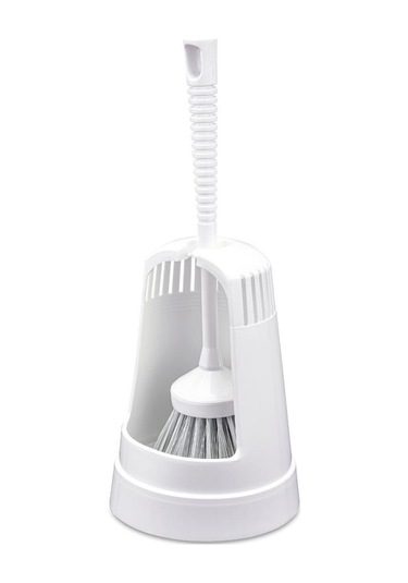 3 Lü Wc Tuvalet Temzilk Seti, Klasik Wc Fırça Takımı + Maşrapa 1,5 Lt + Sessiz Wc Kapağı Seti Beyaz Beyaz