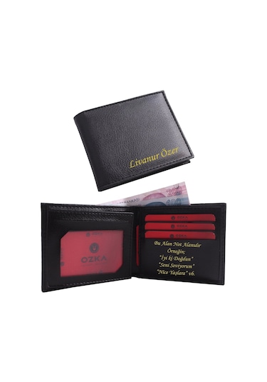 Ozka Leather Collection Erkek Deri Cüzdan Özel Not Ekle