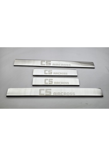 Citroen C5 Aircross Krom Kapı Eşiği 4 Parça Paslanmaz Çelik