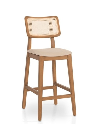 Zeus Hazeranlı Bar Sandalyesi Krem