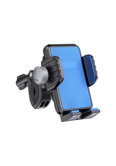 Ebitda Bisiklet Motosiklet Şok Emici Cep Telefonu Tutucu Yerçekimi Montajı Mavi 14-45mm Gidon Uyumlu Hızlı Montaj Mavi Mavi