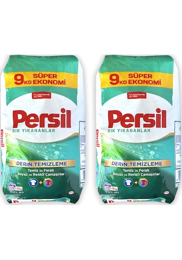 Persil 9 Kg Sık Yıkananlar Beyazlarlar Ve Renkliler İçin Toz Deterjan X 2 Adet 18 Kg