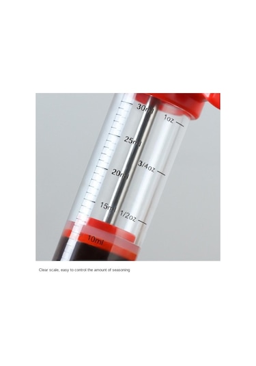 Trendooze Siyah Gıda Sınıfı Barbekü Et Şırıngası - Dış Mekan Lezzet Enjektörü