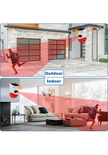 Xianwen Geeroyoo Güneş Enerjili Hareket Sensörlü 120db Alarm, Su