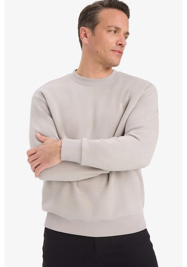 Defacto Relax Fit Bisiklet Yaka Kalın İçi Yumuşak Tüylü Basic Düz Sweatshirt T5139az25augr302 Gri Defacto Relax Fit Bisiklet Yaka Kalın İçi Yumuşak Tüylü Basic Düz Sweatshirt T5139az25augr302 Gri