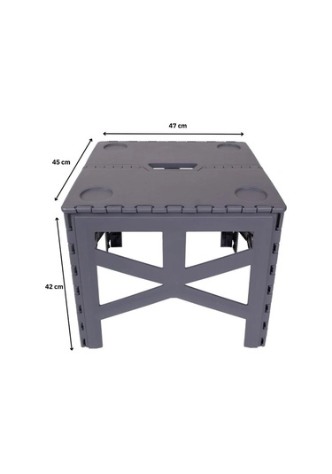 Kapris Katlanabilir Kamp Ve Piknik Sehpası Pratik Tank Masa 42x45x47cm 307 Siyah