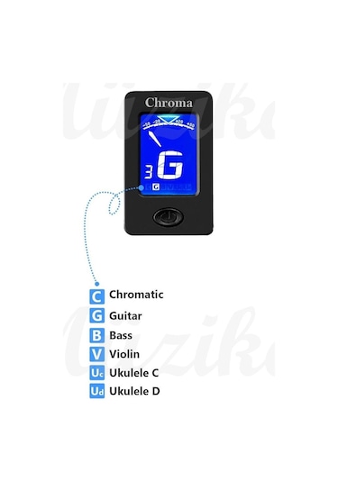 Akort Cihazı Akort Aleti Tuner Saz Gitar Keman Ukulele Akort Aleti
