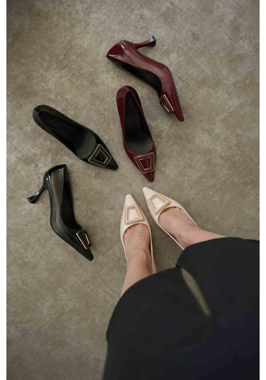 Nora Kadın Siyah Rugan Ayakkabı Muhtelif