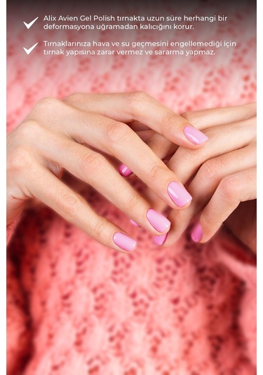 Alix Avien Uv Kalıcı Lavanta Pembe Jel Oje 10 Gel Polish 12 Ml