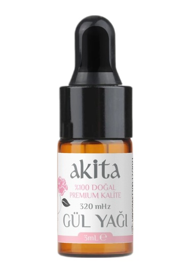 Akita Yüksek Frekans Doğal Gül Yağı Damlalıklı 3 ML