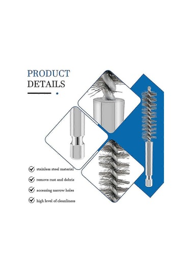 12 Parça Paslanmaz Çelik Delme Fırçaları, Bükülmüş Tel Matkap Fırçaları, Golf Sopa Başlığı Hortum Fırçası, Elektrikli Delme İçin - Kaiyi