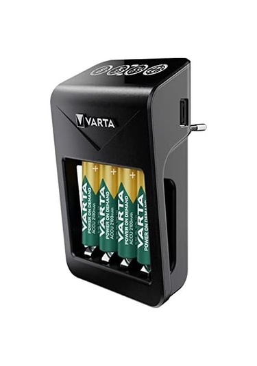 Lcd Plug Charger + 4 Adet 2100 Mah Pil Hediyeli