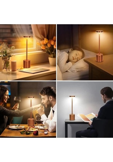 Ulzyvf Tip Şarj Masa Led Lambası Edilebilir Dokunmatik C Beyaz Anahtarı Altın - Jb Altın - Beyaz