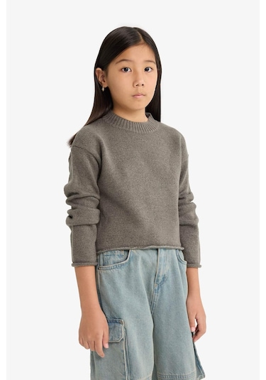 Defacto Kız Çocuk Standart Fit Bisiklet Yaka Triko Kazak F0108a825wngr83 Gri Defacto Kız Çocuk Standart Fit Bisiklet Yaka Triko Kazak F0108a825wngr83 Gri