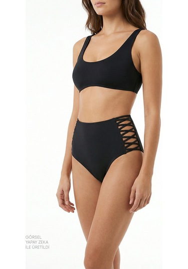 Penti Siyah High Fashion Bikini Altı