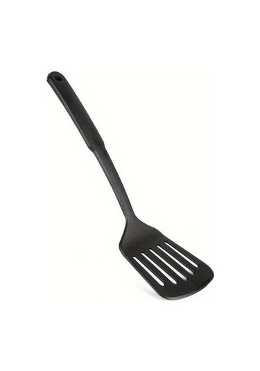 Trendooze 1 Adet Gaojunshop01 Siyah Yapışmaz Nylon Oluklu Spatula Isıya Dayanıklı Bpa İçermez Ergonomik Saplı Siyah Siyah