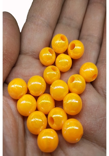 Janjan Hot Orange Boncuk 10 Mm Geniş Delik