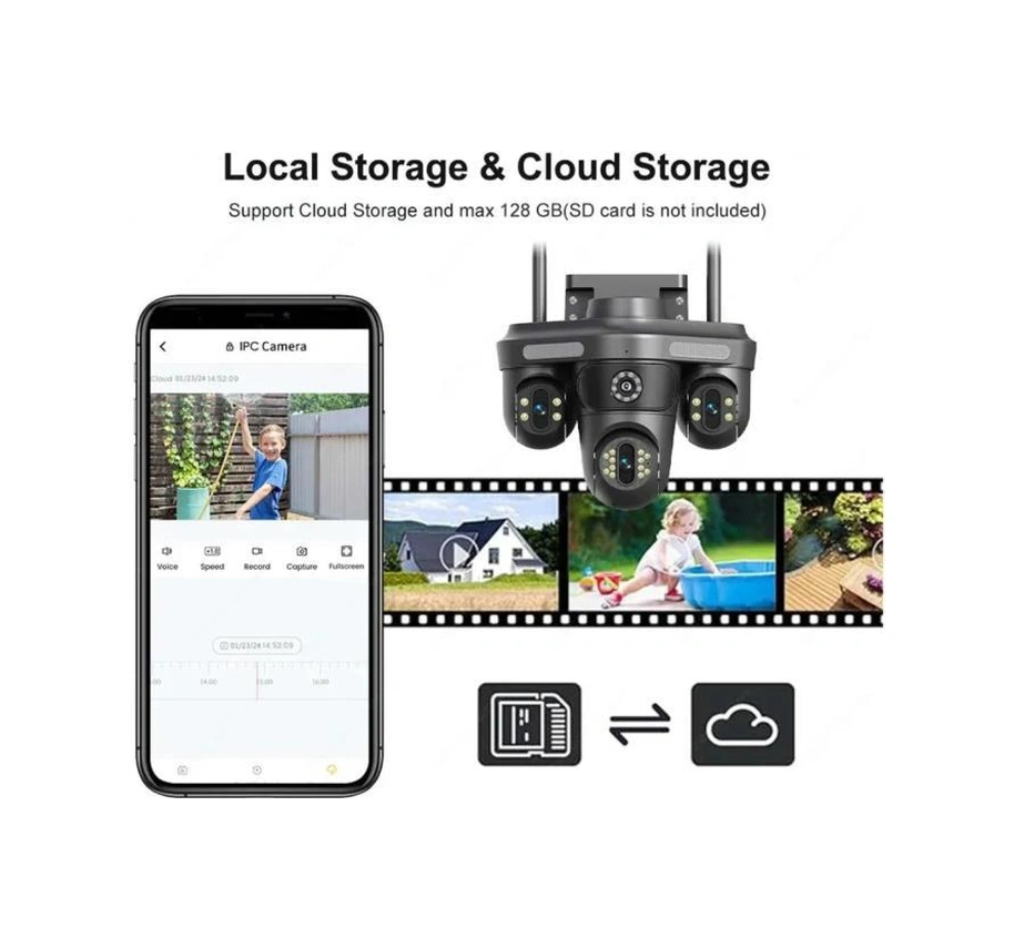 Avenir Av-s344 16mp 4 Kameralı Ptz Wifi Kamera