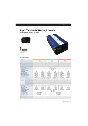1000 Watt Ups Şebeke Şarjlı Tam Sinüs Invertör