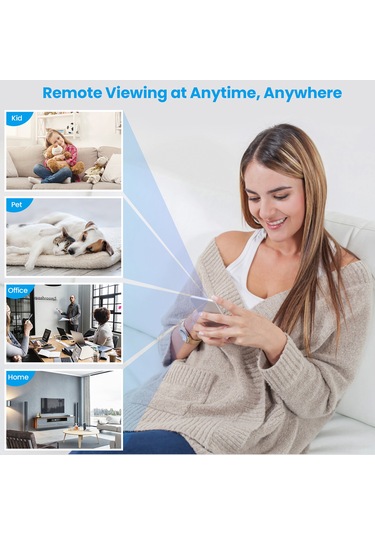 Yaozixa Ev İçi Akıllı Kamera, 1080p Hd, Wi-fi Bağlantısı, Otomatik Gece Görüşü, Aı İnsan Algılama, 360 Açı Ayarlı, 128g Tf Kart Desteği Usb Beslemeli Diğer