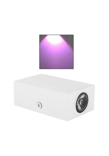 Suntek Led Duvar Işık Yukarı Aşağı Lamba Aplik Aydınlatma Mor Işık Mor