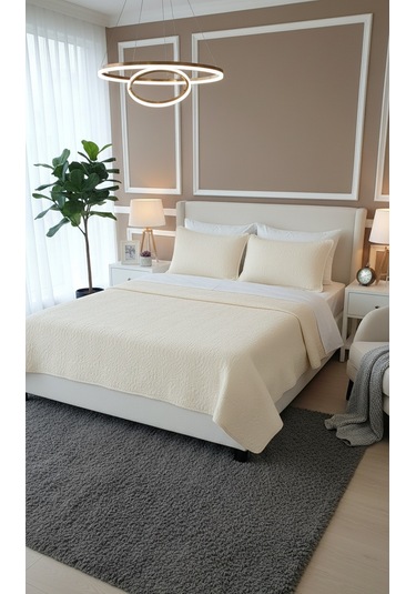 Bellisima Çift Kişilik Yatak Örtüsü Snow White Krem Diğer