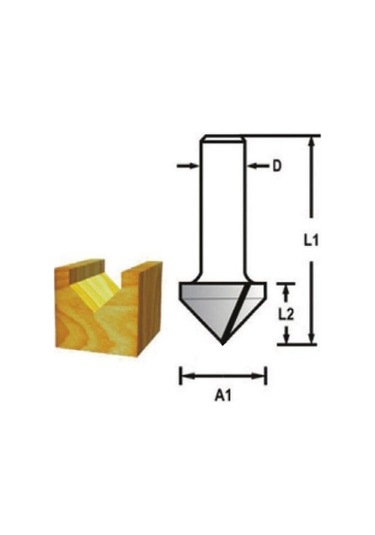 Topshop Th14477 V Kanal Kompozit Freze Bıçağı 14 Mm