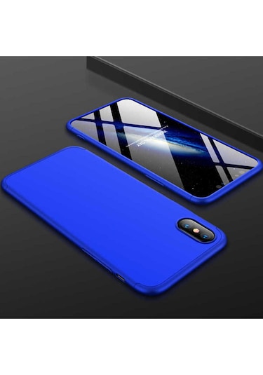 Apple Uyumlu iPhone Xs Max 6.5 Kılıf Zore Ays Kapak Mavi