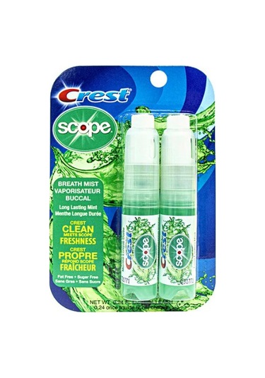 Crest Breath Mist With Scope Long Lasting Mint 2 Bottles