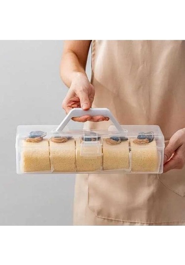 Besthome1 Geniş Kapaklı Kek Saklama Kutusu - Şeffaf Pp Malzeme Şeffaf