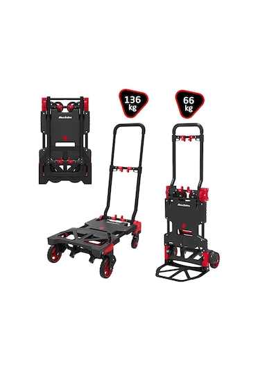 Max Extra Fw-90tp Katlanır İkisi Bir Arada Koli Taşıma Arabası 66/136 Kg