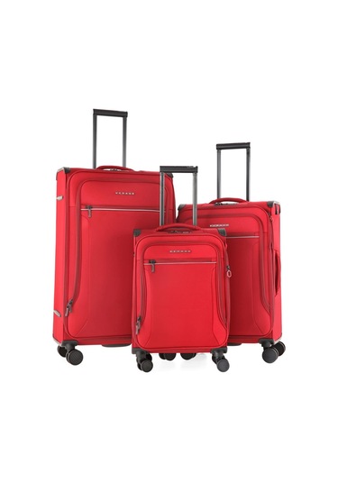 Verage Gm21002w Kumaş 3 Lü Valiz Seti-bordo Bordo