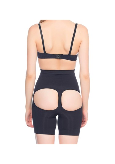 Pastimore Popo Açık Paçalı Siyah Korse Siyah