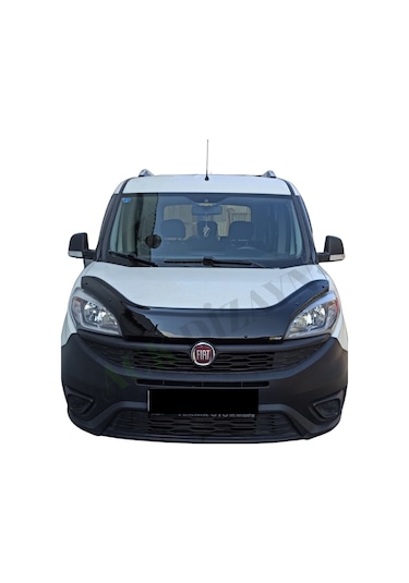Fiat Doblo 2015-2022 Araca Özel Kaput Rüzgarlığı A+ Pianoblack 4mm Kalın