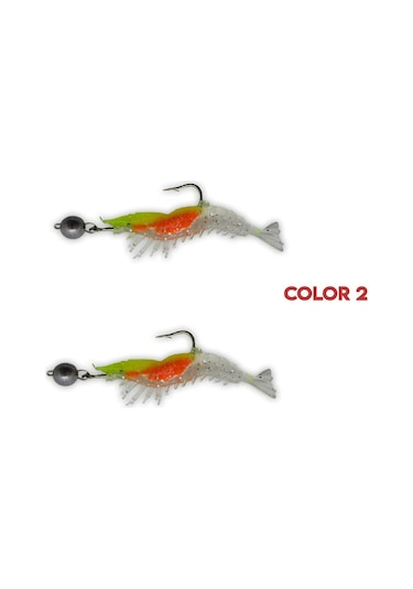 Avlivari El Yapımı Hareketli Jighead Uv Karides (2'Li Set)