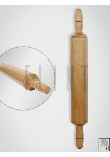 Ahşap Merdane Pizza Börek Hamur Açma Şekillendirme Oklavası 45cm