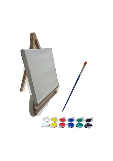 Snr 20x20cm Tuval Seti,boya,fırça,şövele Dahil 4 Lü Ekonomi