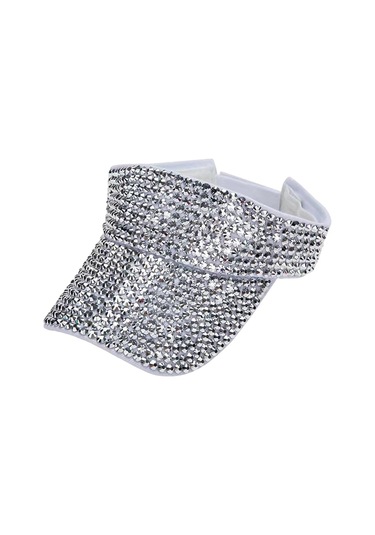 Kadınlar İçin Şık Ve Göz Alıcı Kristalli Tenis Güneş Gözlüğü Kapağı Spor Ve Moda Aksesuarı Gümüş