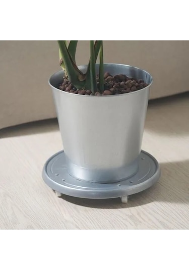 Sumuhome Akerbar Galvanizli Tekerlekli Saksı Altı 31 Cm