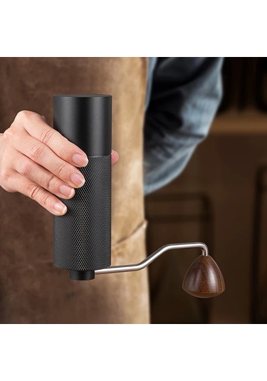 Fochsia Siyah Dijital Ayarlı Paslanmaz Çelik Konik Değirmen Manuel Kahve Öğütücü Hediye Kutusu